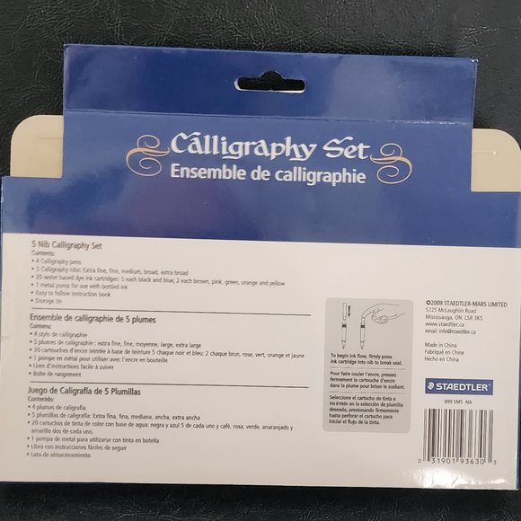 New! Staedtler 33 Piece Calligraphy Set With Interchangeable Points 5 Nibs/ 5 Pl - Picture 6 of 10